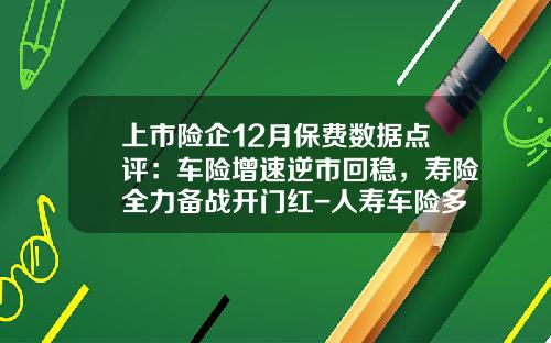 上市险企12月保费数据点评：车险增速逆市回稳，寿险全力备战开门红-人寿车险多少钱