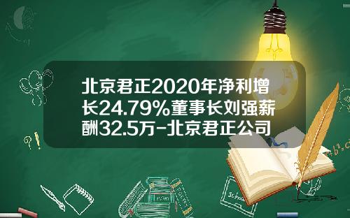 北京君正2020年净利增长24.79%董事长刘强薪酬32.5万-北京君正公司简介1