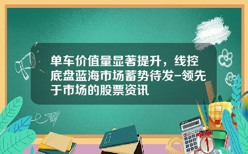 单车价值量显著提升，线控底盘蓝海市场蓄势待发-领先于市场的股票资讯