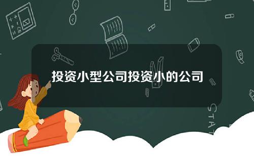 投资小型公司投资小的公司