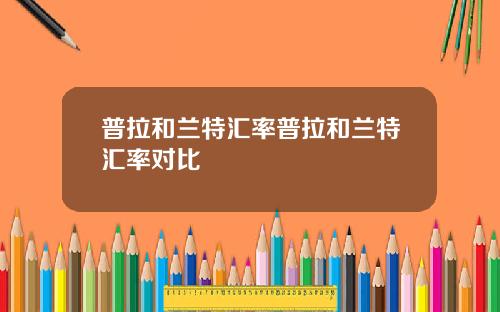 普拉和兰特汇率普拉和兰特汇率对比