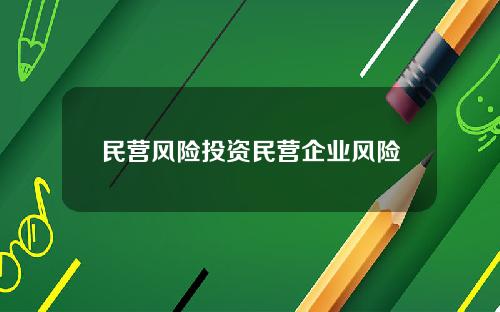 民营风险投资民营企业风险
