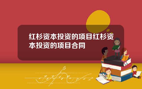 红杉资本投资的项目红杉资本投资的项目合同