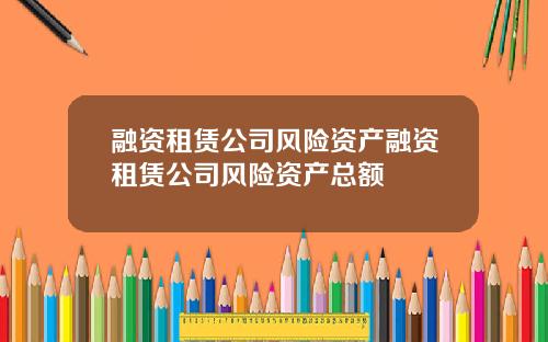融资租赁公司风险资产融资租赁公司风险资产总额