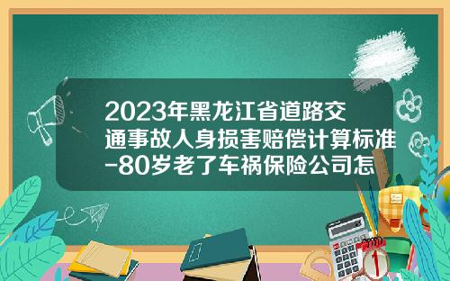 2023年黑龙江省道路交通事故人身损害赔偿计算标准-80岁老了车祸保险公司怎样赔付