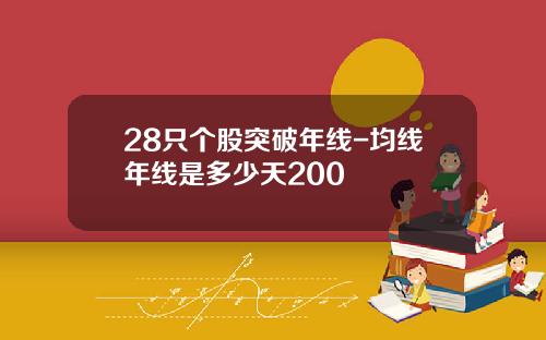 28只个股突破年线-均线年线是多少天200