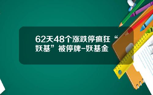 62天48个涨跌停疯狂“妖基”被停牌-妖基金