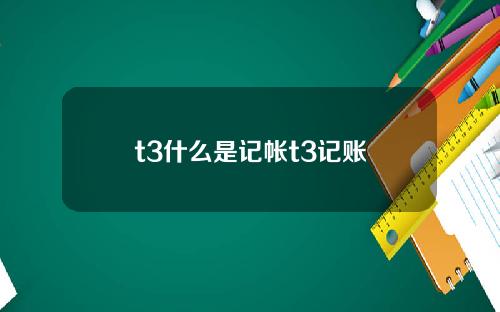 t3什么是记帐t3记账