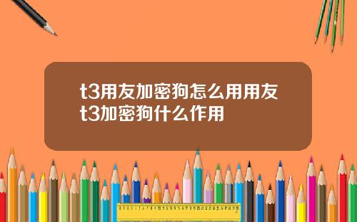 t3用友加密狗怎么用用友t3加密狗什么作用
