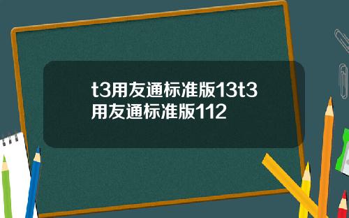 t3用友通标准版13t3用友通标准版112