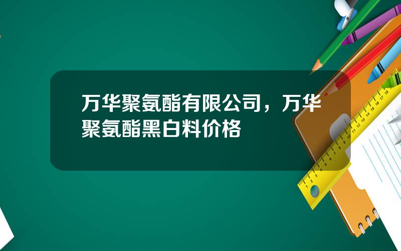 万华聚氨酯有限公司，万华聚氨酯黑白料价格