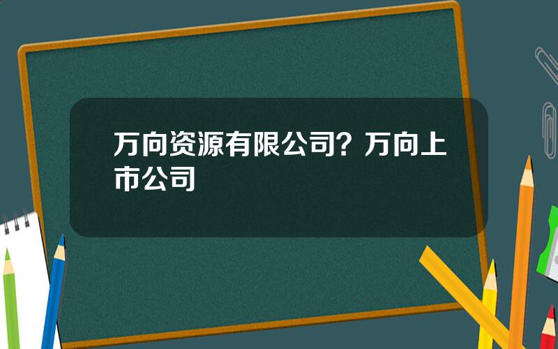 万向资源有限公司？万向上市公司