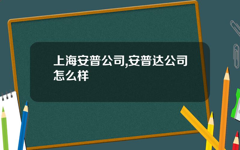 上海安普公司,安普达公司怎么样