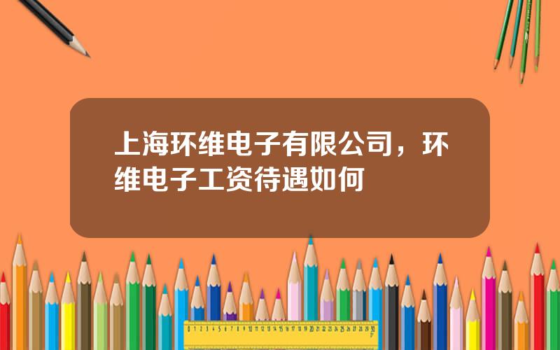 上海环维电子有限公司，环维电子工资待遇如何