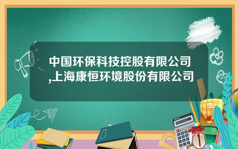 中国环保科技控股有限公司,上海康恒环境股份有限公司