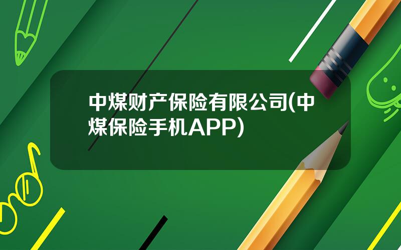 中煤财产保险有限公司(中煤保险手机APP)