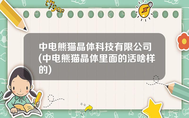 中电熊猫晶体科技有限公司(中电熊猫晶体里面的活啥样的)