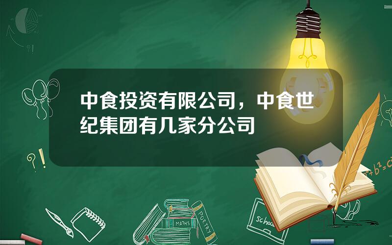 中食投资有限公司，中食世纪集团有几家分公司