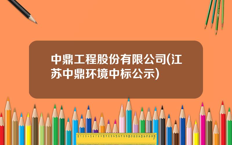 中鼎工程股份有限公司(江苏中鼎环境中标公示)