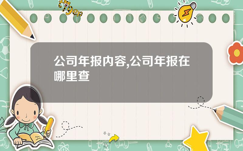 公司年报内容,公司年报在哪里查