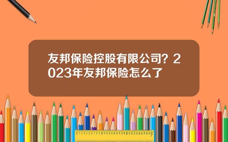 友邦保险控股有限公司？2023年友邦保险怎么了