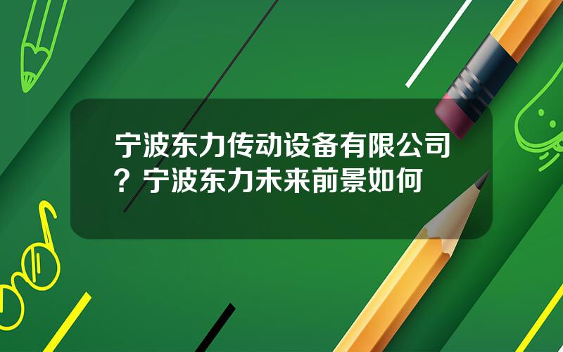 宁波东力传动设备有限公司？宁波东力未来前景如何